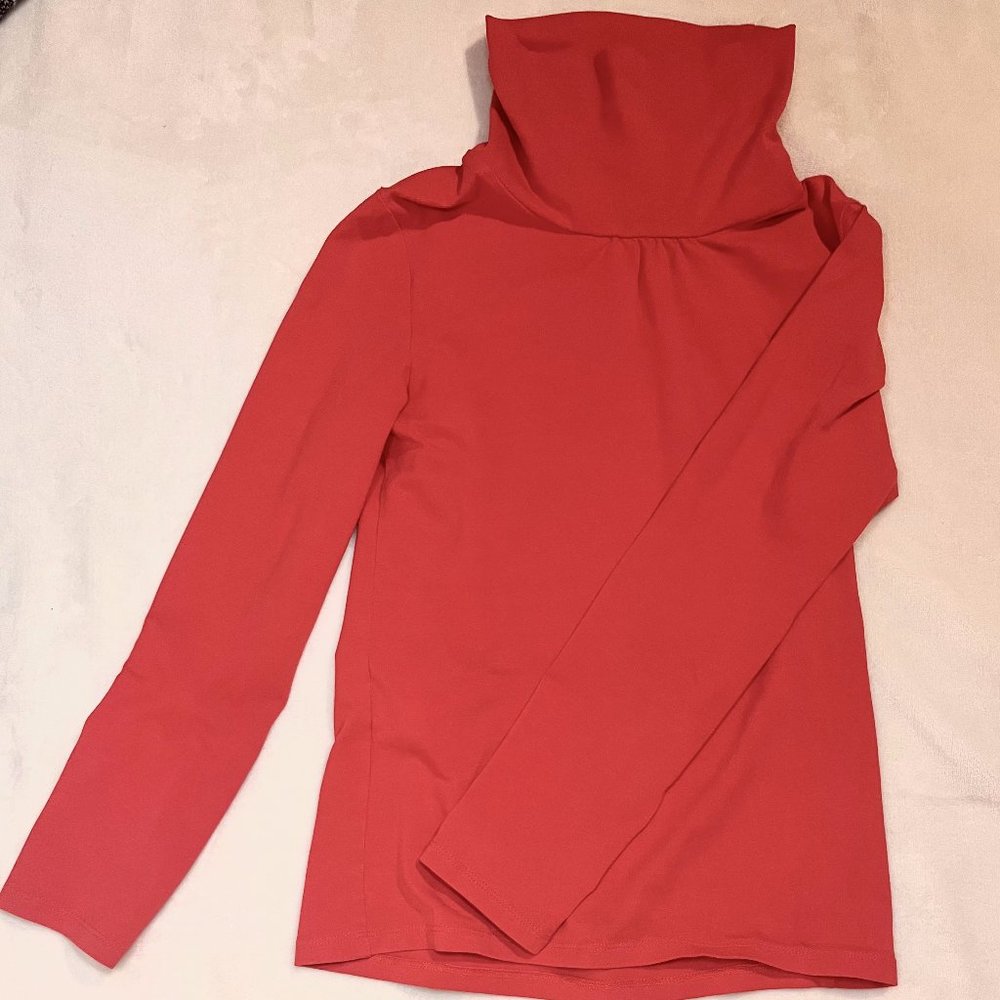 Girl's Red Turtleneck Sweater